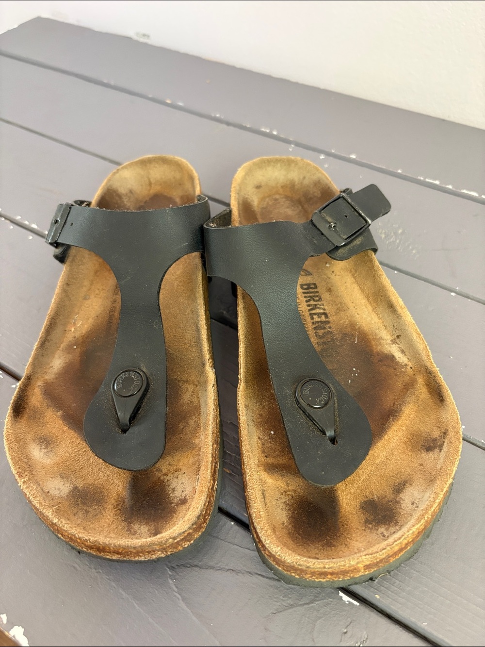 Birkenstock Black Gizeh Thong Sandals - Black
